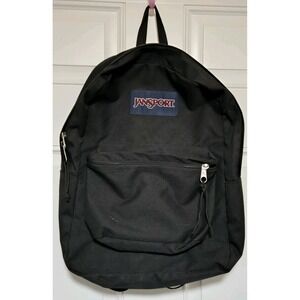 Jansport Black Backpack Bookbag Used School Size